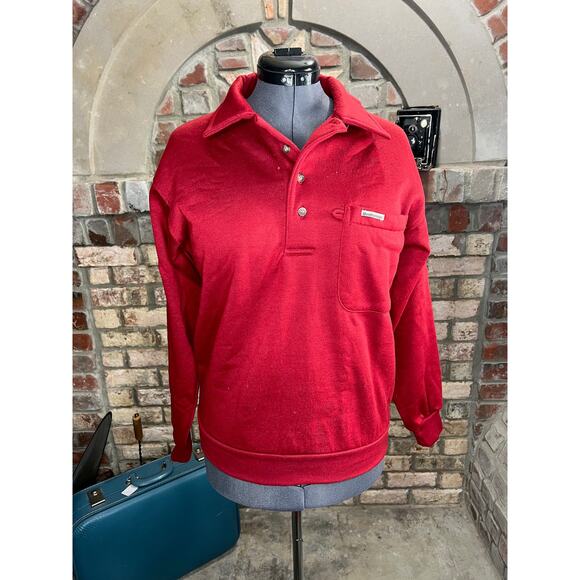 sweatshirt Weatherman collared red pocket - Picture 1 of 14
